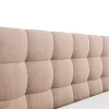 Vente-unique Lit coffre 200 x 200 cm - Velours - Beige - MIRDAL* Lit Coffre