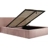 Vente-unique Lit coffre 180 x 200 cm - Velours côtelé - Rose - TIMANO* Lit Coffre