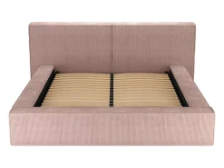 Vente-unique Lit coffre 180 x 200 cm - Velours côtelé - Rose - TIMANO* Lit Coffre