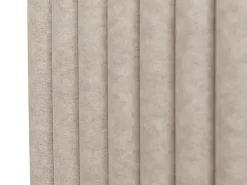 Vente-unique Lit coffre 160 x 200 cm avec tête de lit coutures verticales - Tissu - Taupe - SARAH II* Lit Coffre