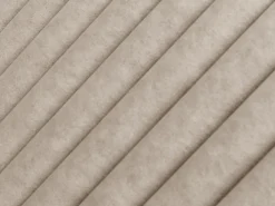 Vente-unique Lit coffre 160 x 200 cm avec tête de lit coutures verticales - Tissu - Taupe - SARAH II* Lit Coffre