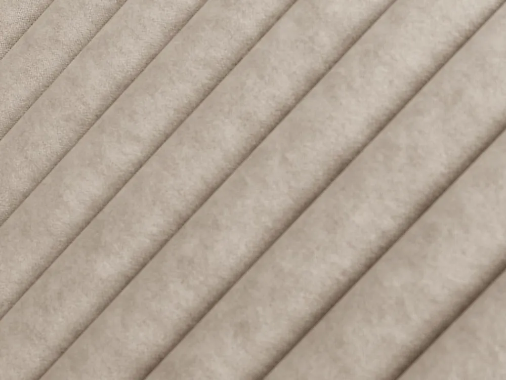 Vente-unique Lit coffre 160 x 200 cm avec tête de lit coutures verticales - Tissu - Taupe - SARAH II* Lit Coffre