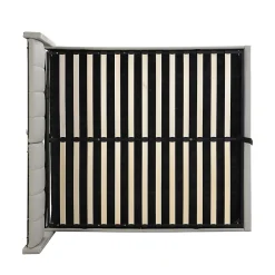 Gutent Lit coffre 160 x 200 cm,lit hydraulique,Lit rembourré, avec espace de rangement, tête de lit réglable,PU,gris* Lit Coffre