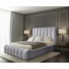 Lit coffre BADJA Tissu bouclé Perle daube 140x200 cm Sommier relevable Design haut de gamme>Meublorama Hot