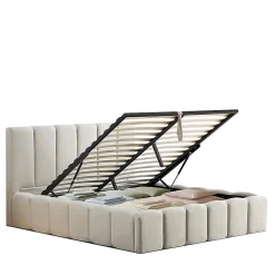 Lit coffre beige Madeleine 180x200 cm>Bellecour