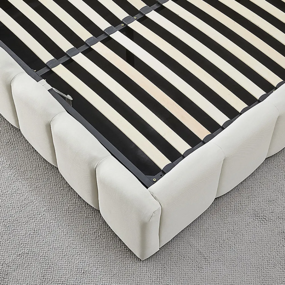 Lit coffre beige Madeleine 180x200 cm>Bellecour
