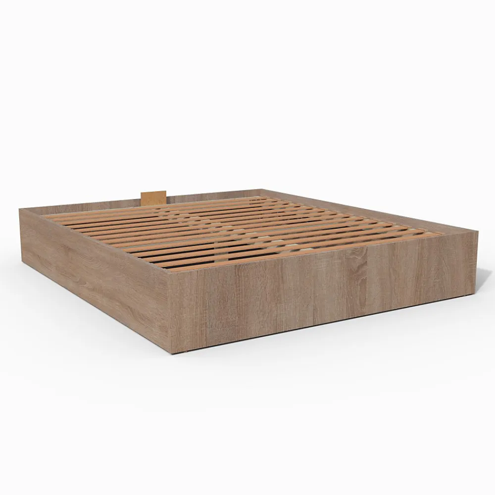 Lit coffre BILBAO 140x200 cm + sommier / Décor chêne blanchi>Weber Industries Hot