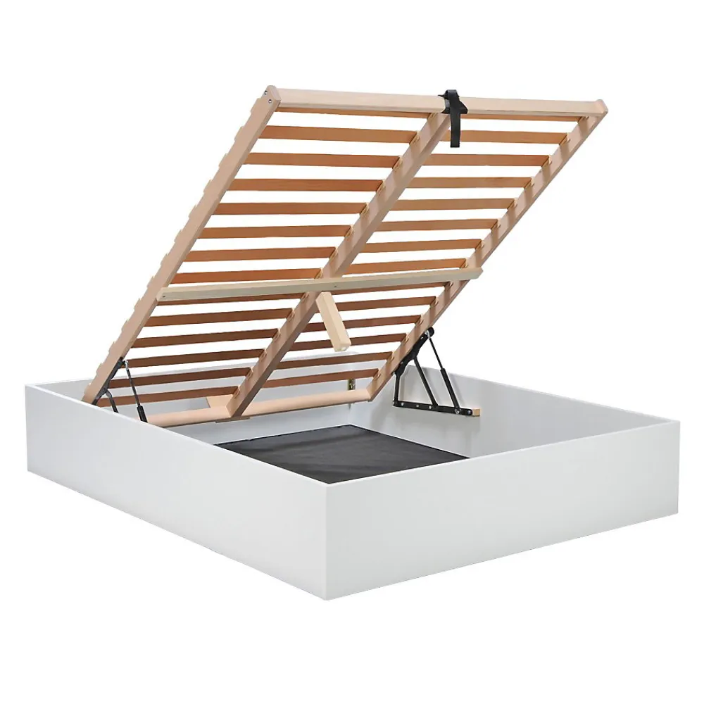 Weber Industries Lit coffre BILBAO 180x200 cm + sommier / blanc* Lit Coffre