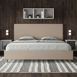 Lit coffre capitonné simili cuir gris tourterelle Focus 200x200>Ityhome Discount