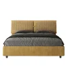 Lit coffre capitonné 160x200 Aragona 3 tissu Mados jaune>Ityhome Hot
