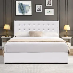 Nuits D'Or Lit coffre de rangement 140x200 cm - montage facile - 14 lattes - confort optimal - design moderne -* Lit Coffre