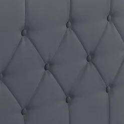 IDMarket Lit coffre double AUSTIN avec tête de lit et sommier 160 x 200 cm PVC gris* Lit Avec Rangement
