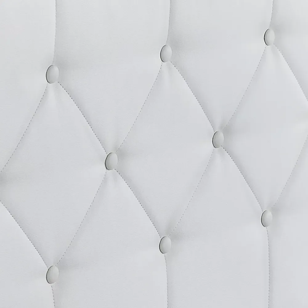 IDMarket Lit coffre double AUSTIN avec tête de lit et sommier 160 x 200 cm PVC blanc* Lit Coffre