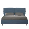 Lit coffre double capitonné 160x200 Nandy microfibre bleu>Ityhome Sale