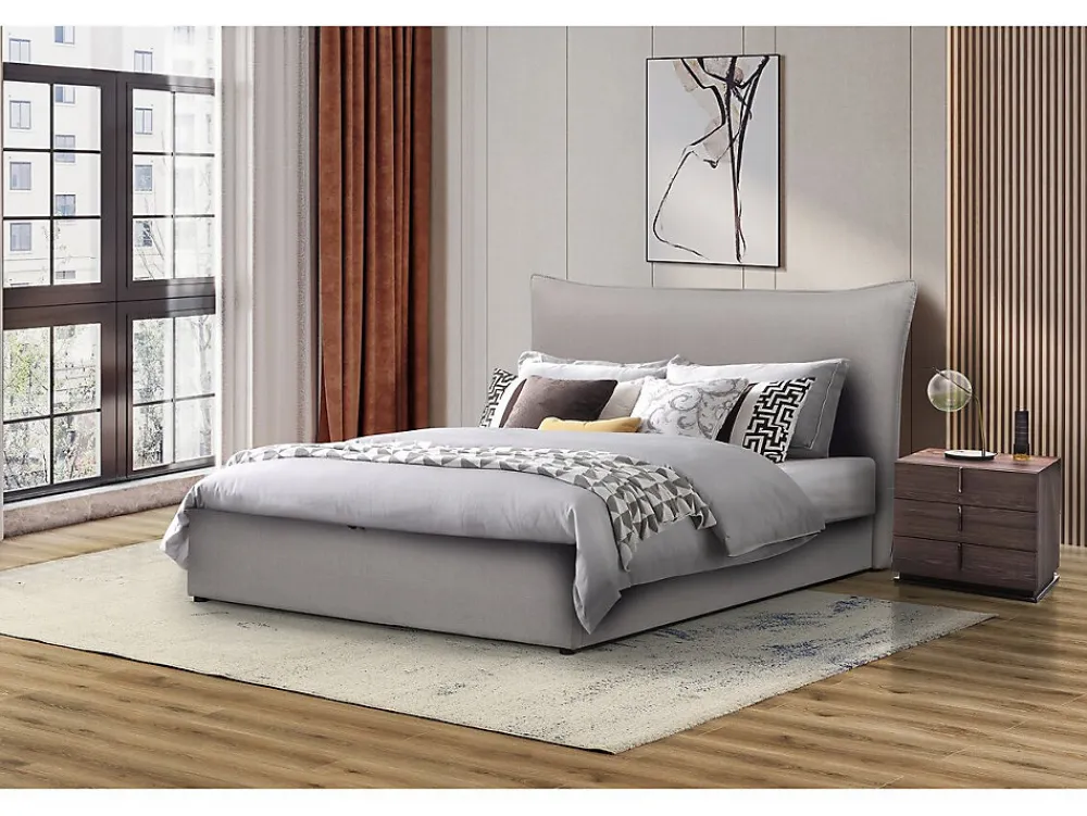 Lit coffre double "Megeve" 140 x 200 cm Gris>Palozi Home Outlet