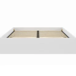 Lit coffre double SANDSIDE avec sommier 140 x 190 cm blanc><noscript><img width=