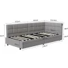 Fortuna lai Lit Coffre Enfant 90x200cm Avec Coffre Hydraulique,éclairage LED Et USB,avec Sommier à Lattes,gris* Sommier