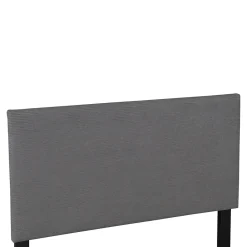 Lit coffre Juva rembourré avec velours côtelé 90 x 200 cm gris><noscript><img width=