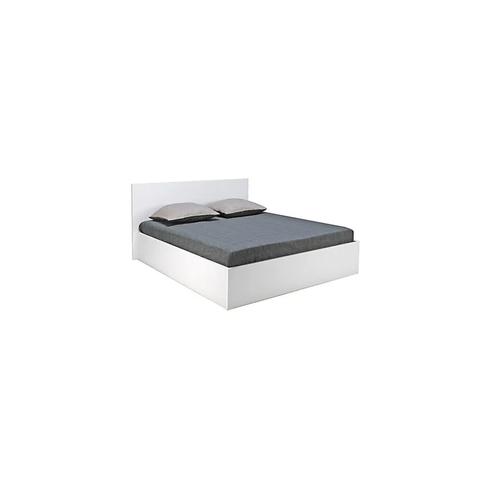 Lit coffre MADRID 140x200 + 1 sommier / Blanc>Weber Industries Discount