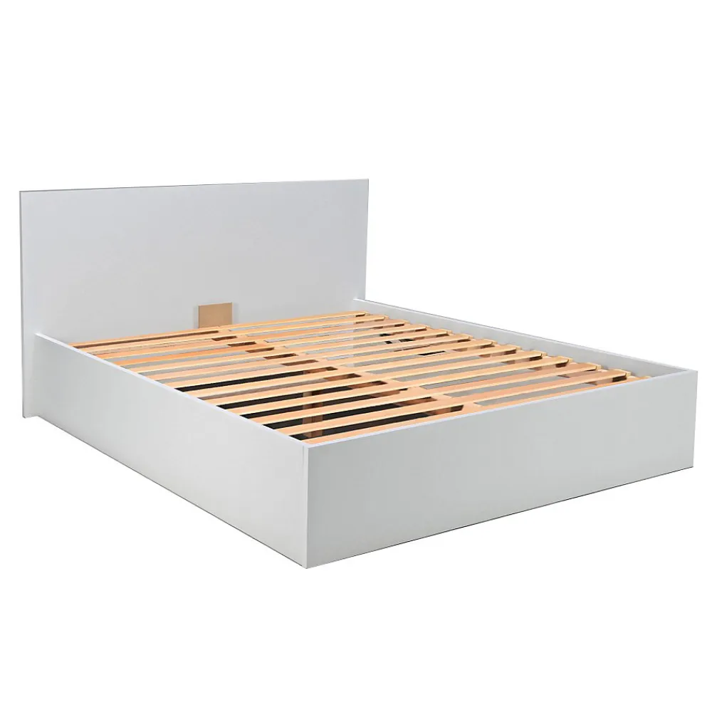 Lit coffre MADRID 140x200 + 1 sommier / Blanc>Weber Industries Discount