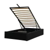 Nuits D'Or Lit coffre noir 90x200 cm - 12 lattes - pieds inclus - soutien ferme - confort optimal - gain de place* Lit Coffre