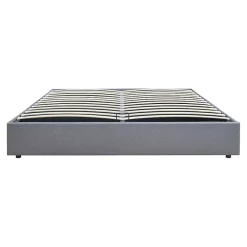 [En.Casa] Lit coffre Nola 180 x 200 cm gris en.casa* Lit Coffre