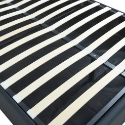 [En.Casa] Lit coffre Nola simili 140 x 200 cm noir en.casa* Lit Coffre