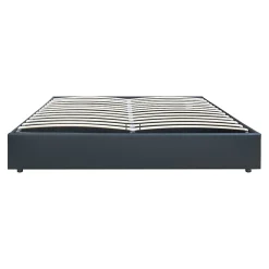 [En.Casa] Lit coffre Nola simili 160 x 200 cm noir en.casa* Lit Coffre