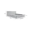 Meublorama Lit coffre ORLANE Beige Velours de dune 180x200 cm Sommier relevable Design haut de gamme* Lit Double