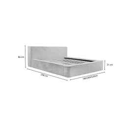 Lit coffre ORLANE Gris Charbon minéral polaire 140x200 cm Sommier relevable Design haut de gamme><noscript><img width=