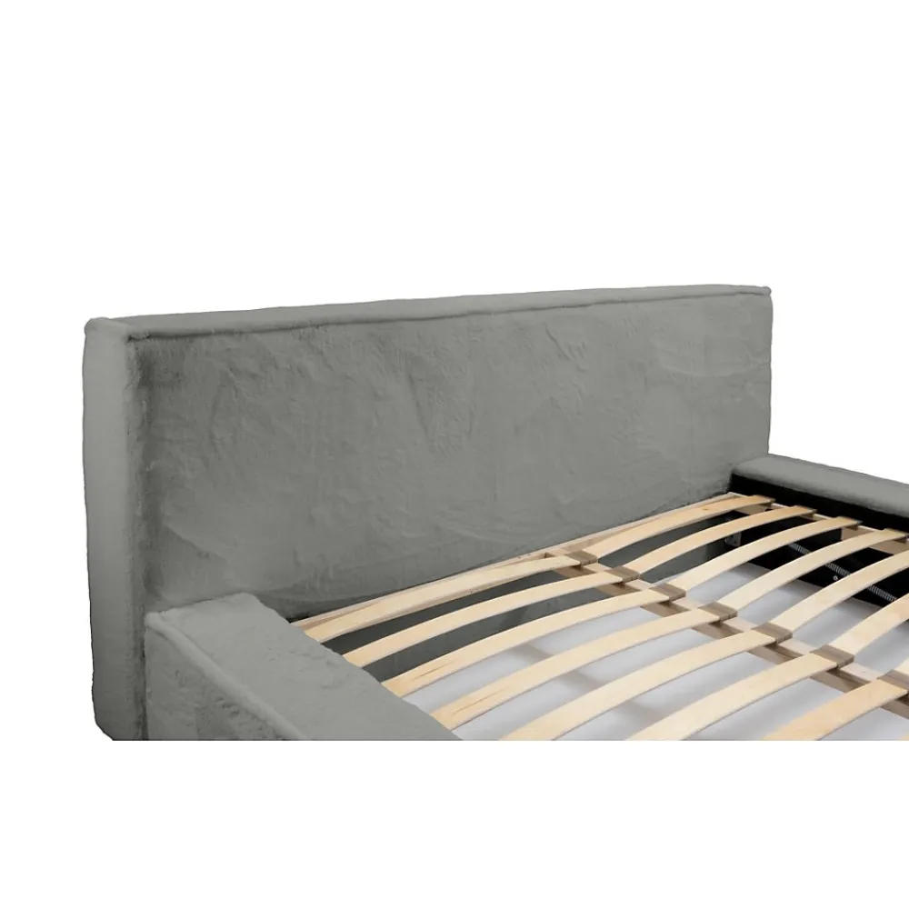 Lit coffre ORLANE Gris Charbon minéral polaire 140x200 cm Sommier relevable Design haut de gamme>Meublorama Online