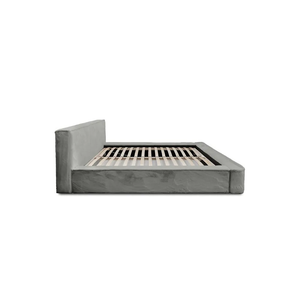 Lit coffre ORLANE Gris Charbon minéral polaire 140x200 cm Sommier relevable Design haut de gamme>Meublorama Online