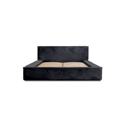 Lit coffre ORLANE Noir Ardoise polaire 160x200 cm Sommier relevable Design haut de gamme>Meublorama Online