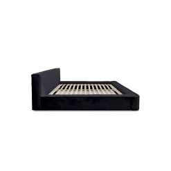 Lit coffre ORLANE Noir Ardoise polaire 160x200 cm Sommier relevable Design haut de gamme><noscript><img width=