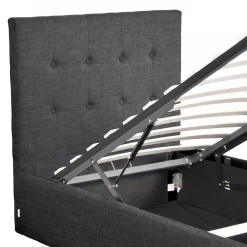 Lit coffre PARMA 90x190 + 1 sommier / Gris foncé><noscript><img width=