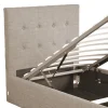 Weber Industries Lit coffre PARMA 90x190 + 1 sommier / Beige* Lit Simple