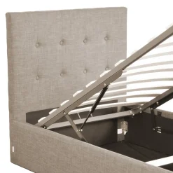 Weber Industries Lit coffre PARMA 90x190 + 1 sommier / Beige* Lit Simple