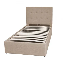 Weber Industries Lit coffre PARMA 90x190 + 1 sommier / Beige* Lit Simple