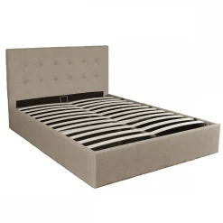 Lit coffre PARMA 140x190 + 1 sommier / Beige>Weber Industries New