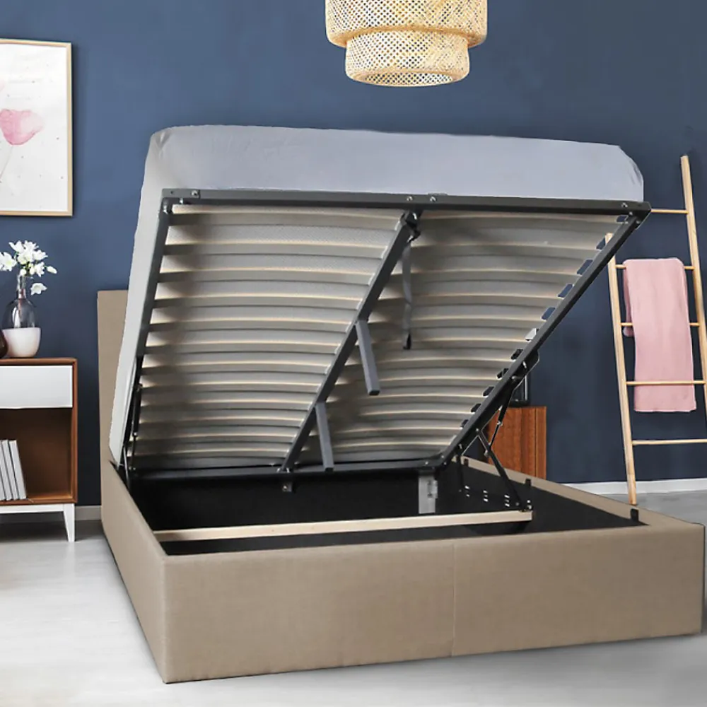 Lit coffre PARMA 140x190 + 1 sommier / Beige>Weber Industries New