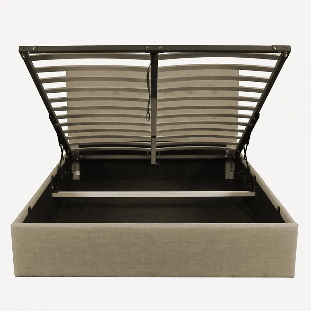 Lit coffre PARMA 140x190 + 1 sommier / Beige>Weber Industries New