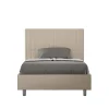 Lit coffre rembourré 120x200 Sunny simili cuir gris tourterelle>Ityhome Sale