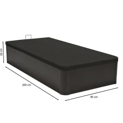 Lit coffre SPIRO 90x200 + 1 sommier / Noir><noscript><img width=