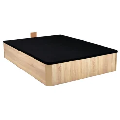 Weber Industries LIT COFFRE SPIRO 180x200cm + 1 SOMMIER / Décor Chêne Blanchi* Lit Coffre