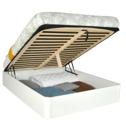 LIT COFFRE SPIRO 160x200cm + 1 SOMMIER / BLANC>Weber Industries Hot
