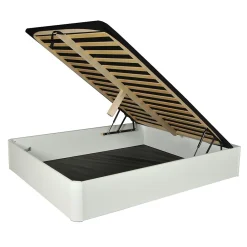 Weber Industries LIT COFFRE SPIRO 140x190cm + 1 SOMMIER / BLANC* Lit Coffre