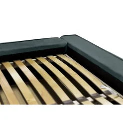Lit coffre VELORA Vert émeraude 180x200 cm Tissu velours doux Sommier relevable Rangement intégré><noscript><img width=
