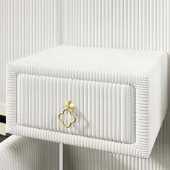 Okwish Lit Coffre 180x200 cm - Lit Adulte avec LED et 2 Tiroirs - Velours + MDF - Sans Matelas - Beige* Lit Coffre