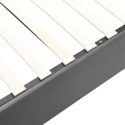 Okwish Lit coffre 180x200 cm - Lit coffre hydraulique avec 2 tiroirs et sommier à lattes - Velours - Sans Matelas - Gris* Lit Coffre