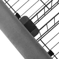Generique Lit coffre 140x190 cm - Lit coffre hydraulique avec 2 tiroirs et sommier à lattes - Capitonné Velours - Sans Matelas - Gris* Lit Coffre
